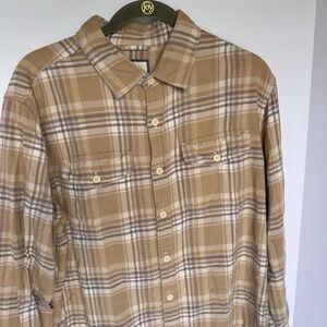 American‎ Eagle Mens Flannel Shirt Large Super Soft Plaid Button Up Casual